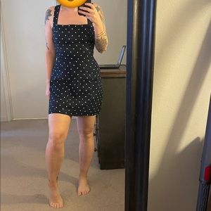 Reformation Linen Polka Dot Mini Dress